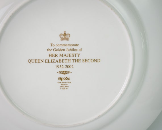Vintage Elizabeth II Golden Jubilee Spode Plate Gift - Etsy UK