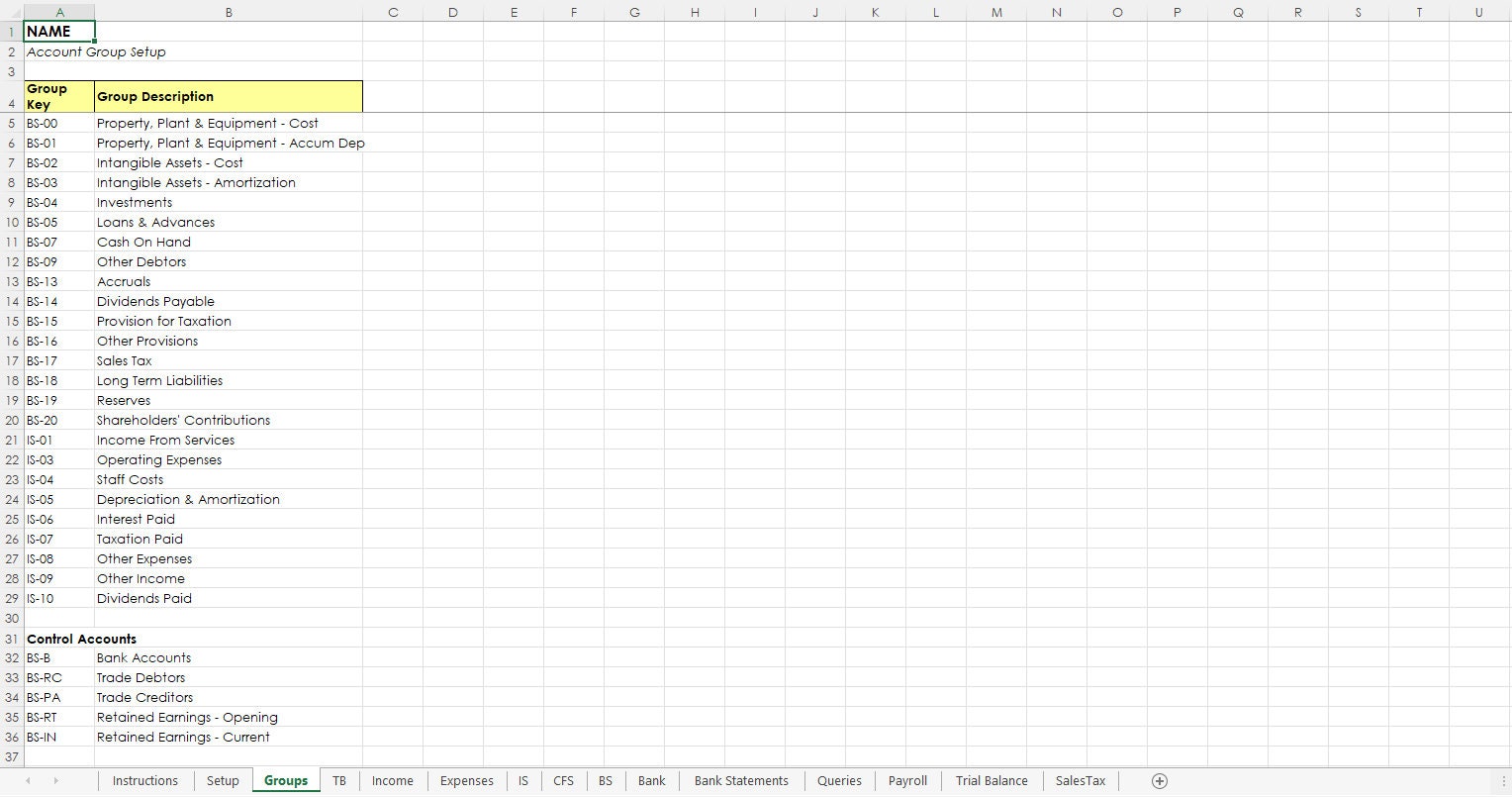Year End Accounts Template Designed for Small Businesses | Accounting Template - Etsy