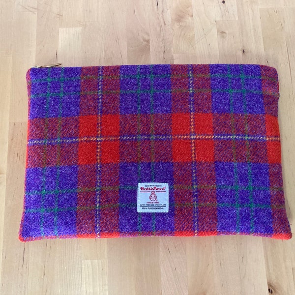 Harris Tweed, Rot und Lila Karierte Laptop-Hülle passend für 15 "/16" MacBook Pro