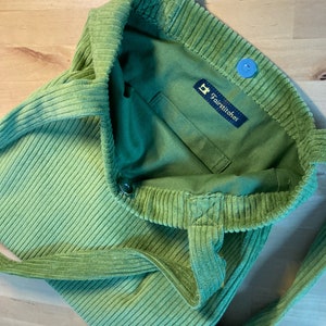 Corduroy Tote Bags Green + Bio Cotton