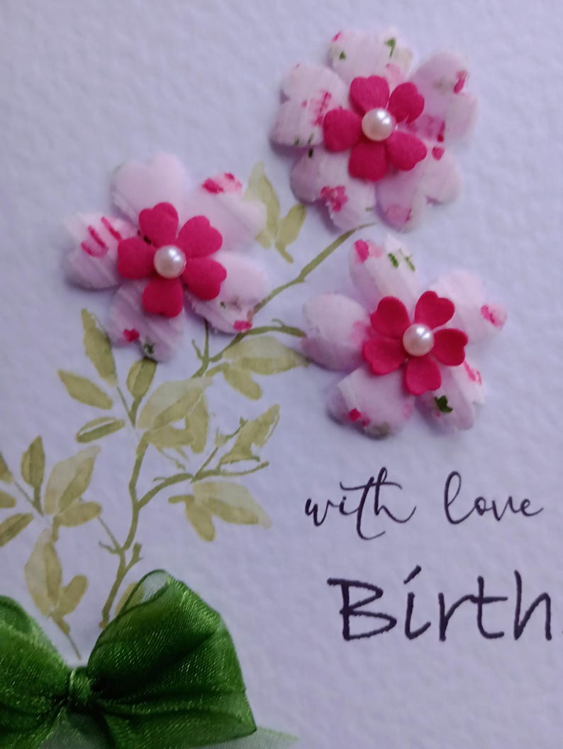 Handmade 3D Floral Birthday Card, Personalised UK Card - Etsy UK