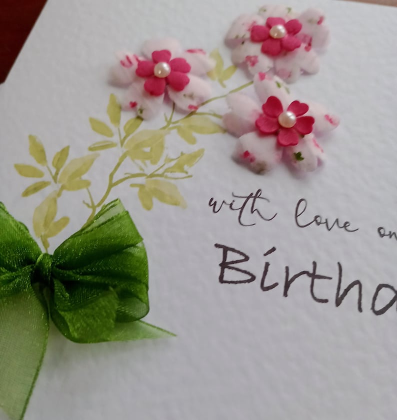 Handmade 3D Floral Birthday Card, Personalised UK Card - Etsy UK