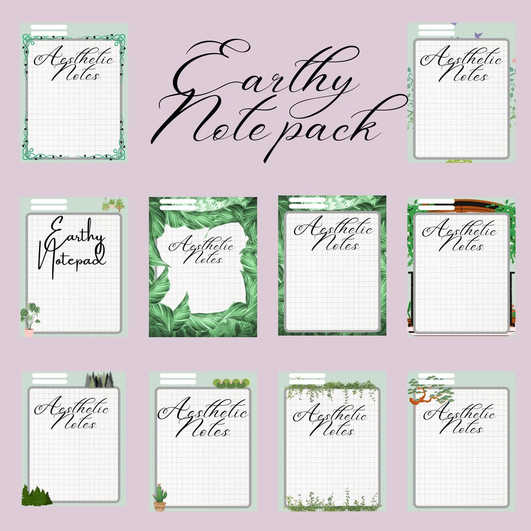 Virtual Note Paper 10 Pack of Digital Notepaper Templates, Digital Note Papers, iPad Note ...