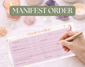 Manifest & Align Order Ticket Printable | Manifestation Tool | Spiritual Order to the Universe | PDF
