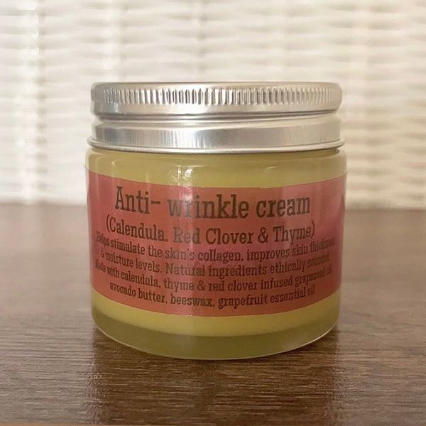 Anti wrinkle cream made with red clovers, thyme, calendula blooms 60ml