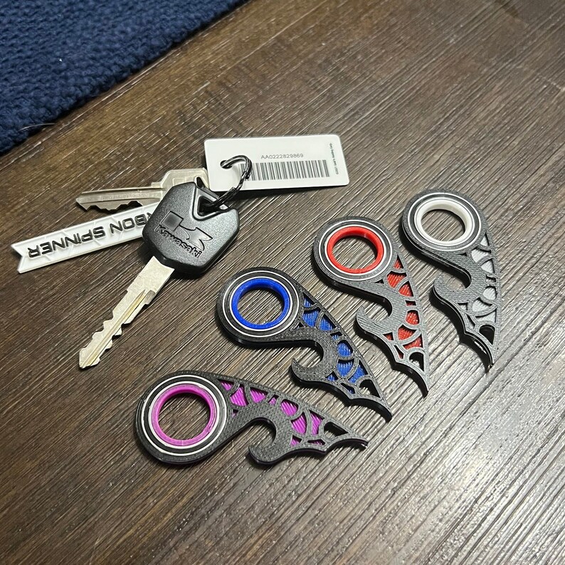 Keyrambit Bottle Opener Keychain Spinner Fidget Key for Keys Etsy