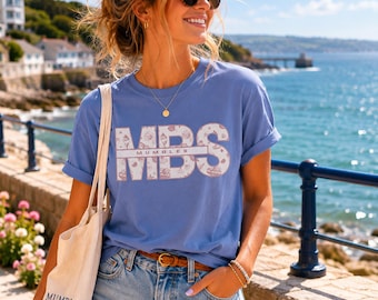MBS floral block logo T-shirt | White