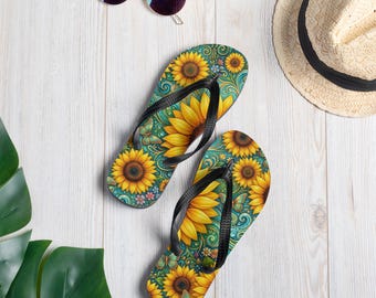Sunflower Flip Flops | Unisex