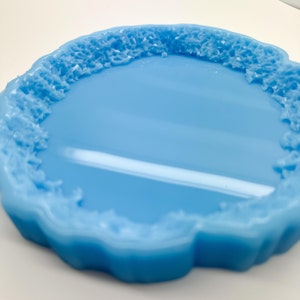 Moule en silicone pour dessous de verre en cristal réaliste 13,5 cm. Profondeur 1,5 cm Moule à sous-verre rond en silicone de haute qualité image 3