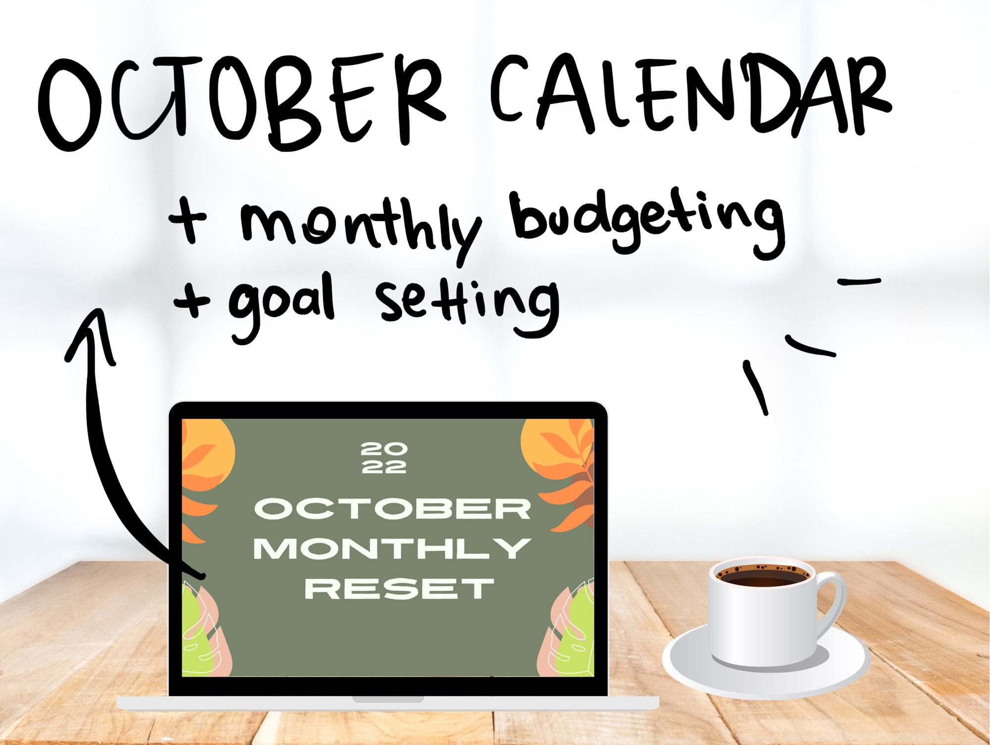 October Calendar for Monthly Reset and Restart budgeting Etsy