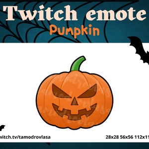 Halloween Pumpkin Twitch or Discord Emote for Stream | Spooky little pumpkin emoji
