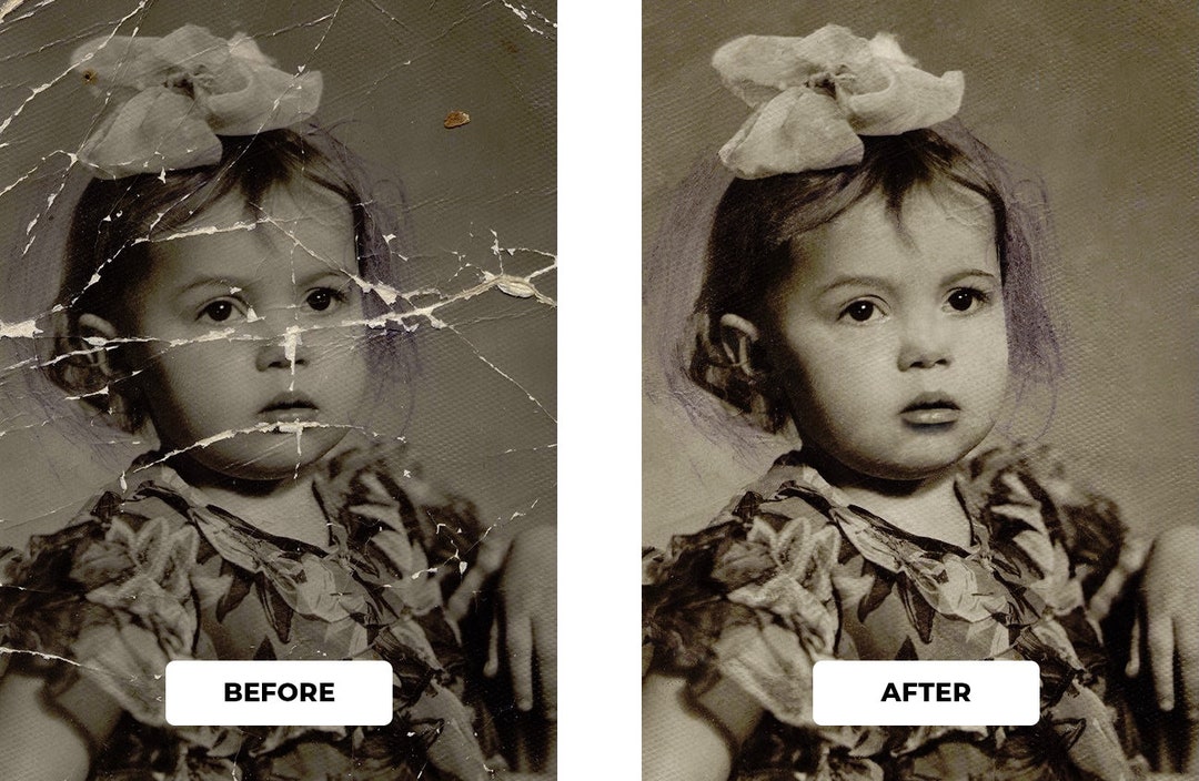 Antique Photo Restoration/vintage Photo Repair/torn Photo Etsy