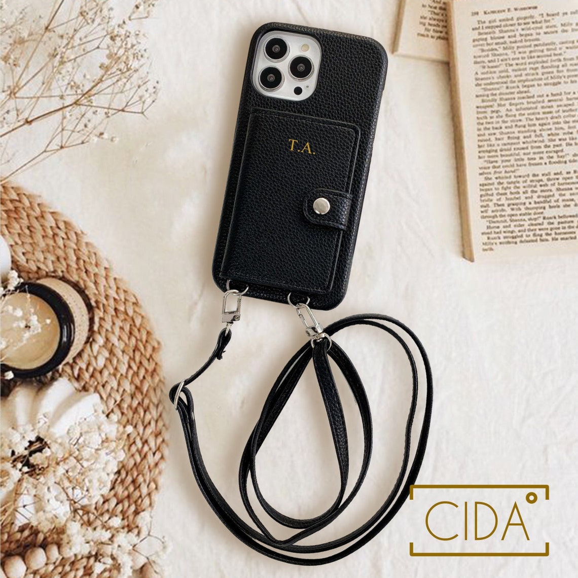 Personalised Iphone 14 Pro Max Crossbody Phone Case Long Strap Etsy