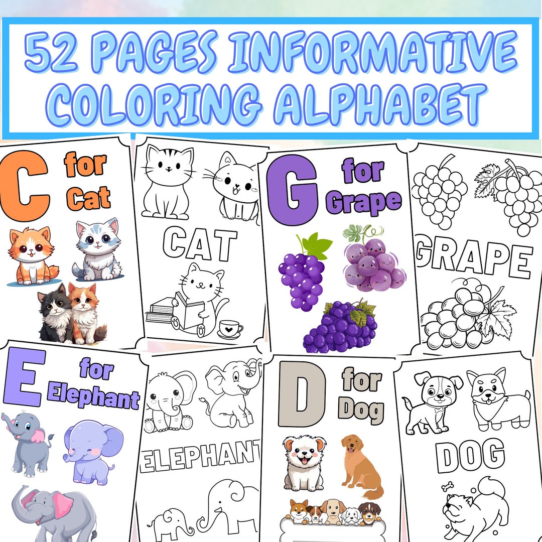 Printable Alphabet Coloring Pages for Kids – Educational & Fun Activity ...