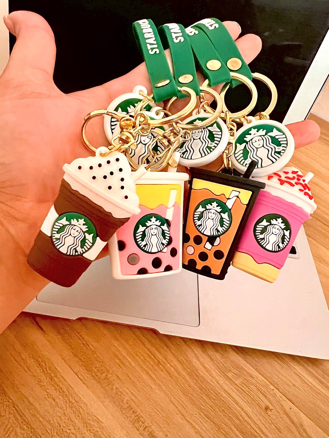 Starbucks Cup Keychain With Wrist Strap. Hang and Dangle on Etsy