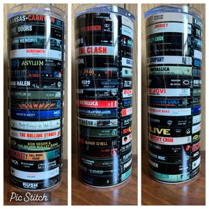 20 oz. 80&#39;s Rock cassette tapes Tumbler
