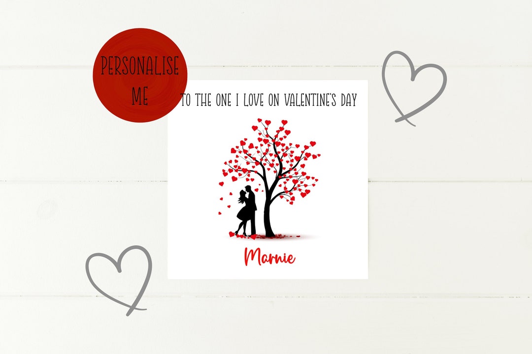 Personalised Valentine Card, Valentines Day, to the One I Love ...