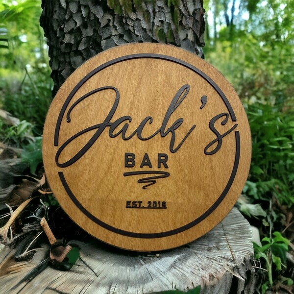 Custom Bar Sign Etsy