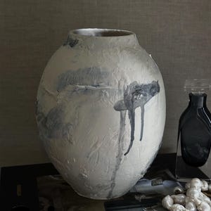Abstract Moon Jar Pottery vase