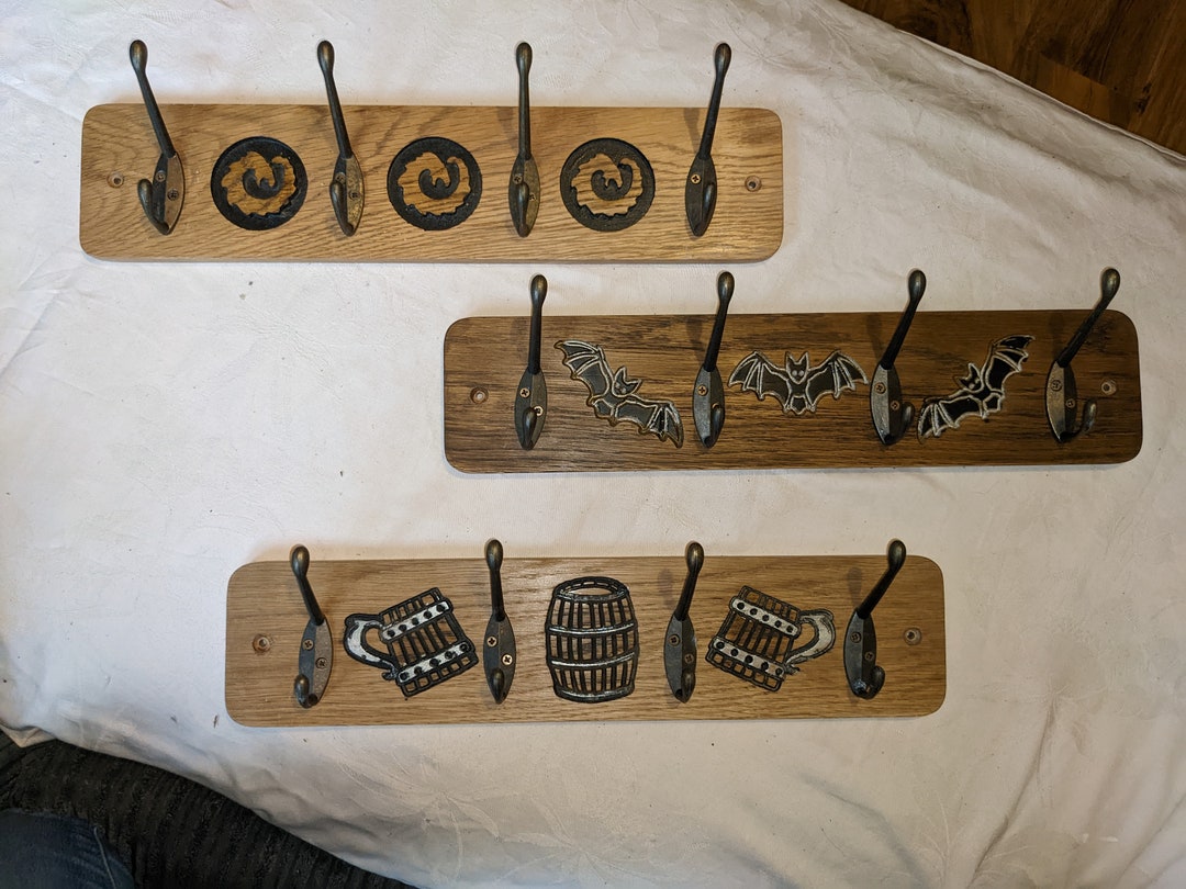 Wooden Coat Hangers TRPG DND Alternate Home Decor Rack Etsy
