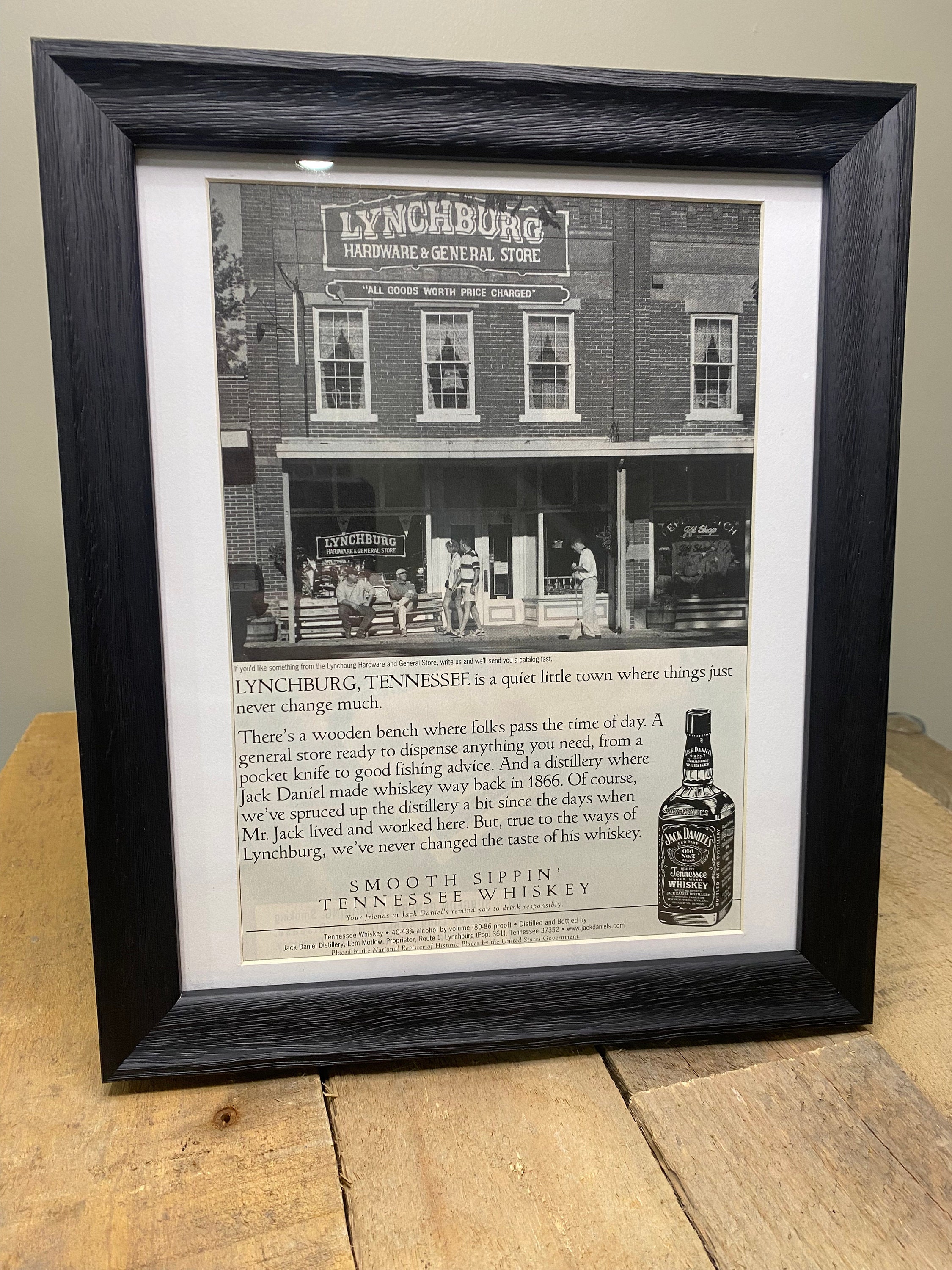 Original 90s Framed Jack Daniels Ad for Home Bar Decor Etsy