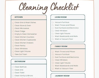 Cleaning Checklist