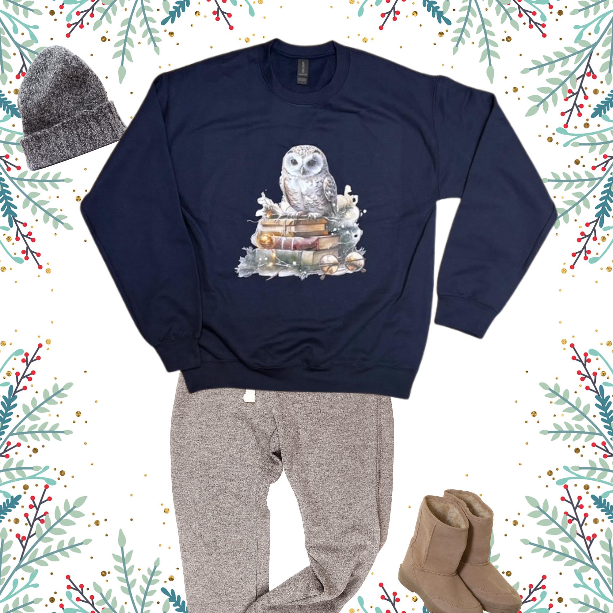 Crew neck sweater- Magic- winter- fleece- Owl
