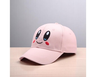 Geborduurde Kirby-pet, uniseks gaminghoed, cadeau voor gamers