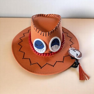 Ace One Piece Hat, Portgas D Ace One piece Anime Cosplay Hat, Anime Lovers Gift