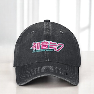 Gorra de anime inspirada en Hatsune Miku, gorra de cosplay de anime, regalo para amantes del anime