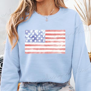 Cute American Flag Sweatshirt, American Flag Sweatshirt, America Sweatshirt, USA Sweatshirt, Patriotic Sweatshirt, 4th of July Sweatshirt