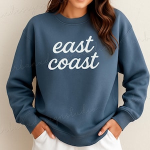 East Coast Sweatshirt, Cute Beachy Sweatshirt, Coastal Summer Shirt, East Coast Sweater, Preppy New England Pullover, Coastal Vacation Shirt