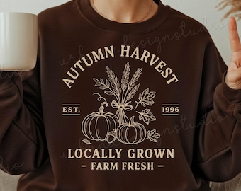 Cozy Autumn Sweatshirt, Pumpkin Patch Sweatshirt,Cozy Fall Sweater,Farm Fresh Pumpkins Crewneck,Pumpkin Season Sweatshirt,Fall Harvest Shirt