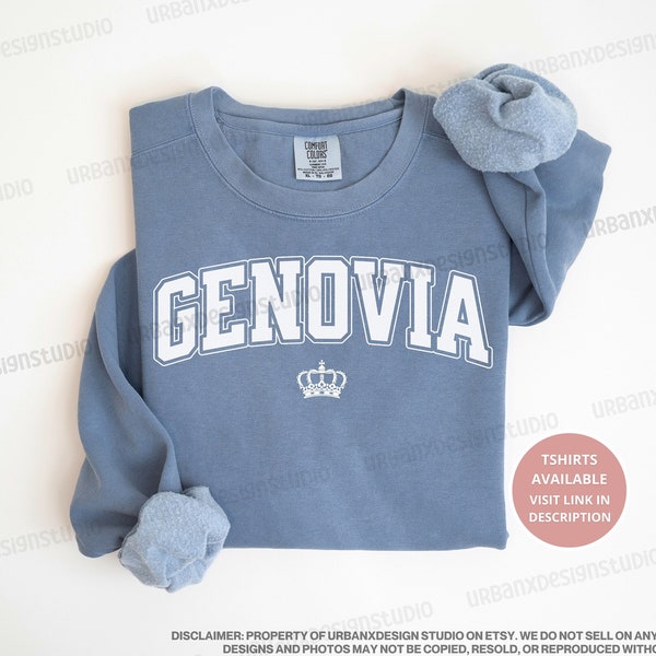 Genovia Varsity Sweatshirt, Princess Diary Sweatshirt, Genovia Shirt, Princess Diary Shirt, Princess Sweatshirt, Princess Shirt