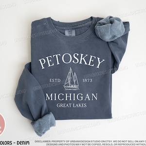 Petoskey Sweatshirt, Petoskey Shirt, Petoskey Crewneck, Michigan Sweatshirt, Michigan Shirt, Petoskey Gift, Michigan Gift