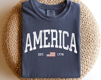 America 1776 Shirt, Patriotic USA Graphic Tee, USA 250th Anniversary Shirt, 4th of July T-Shirt