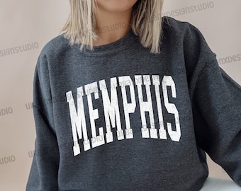 Memphis Sweatshirt: Varsity Style Crewneck, Tennessee Shirt for Men and Women