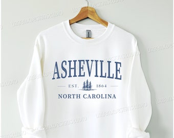 Asheville Sweatshirt: North Carolina Crewneck, Travel Shirt for Men and Women