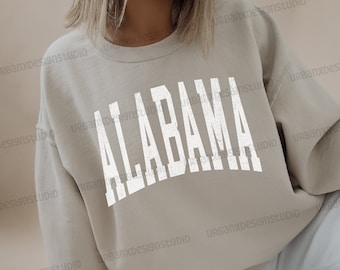 Alabama Sweatshirt: Varsity Style Crewneck, Alabama Shirt for Men and Women