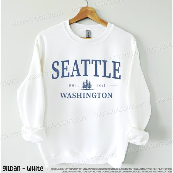Seattle Sweatshirt: Washington Crewneck, Travel Shirt for Men and Women