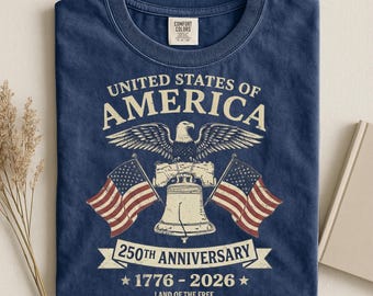 USA 250th Anniversary Shirt, Patriotic Graphic Tee, Vintage Style American Flag T-Shirt, 4th of July T-Shirt