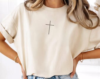 Simple Cross Christian Shirt: Faith-Based T-Shirt