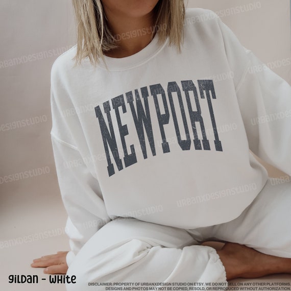 Newport Sweatshirt: Varsity Style Crewneck, Rhode Island Shirt for Men and Women