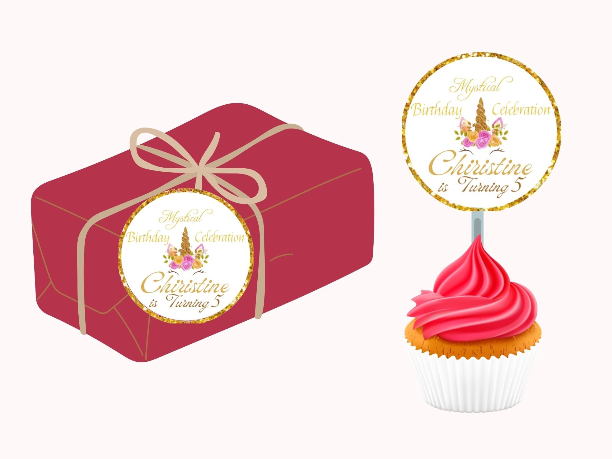 UNICORN Party Favor Bundle Templates, Chip Bags Template, Bundle for