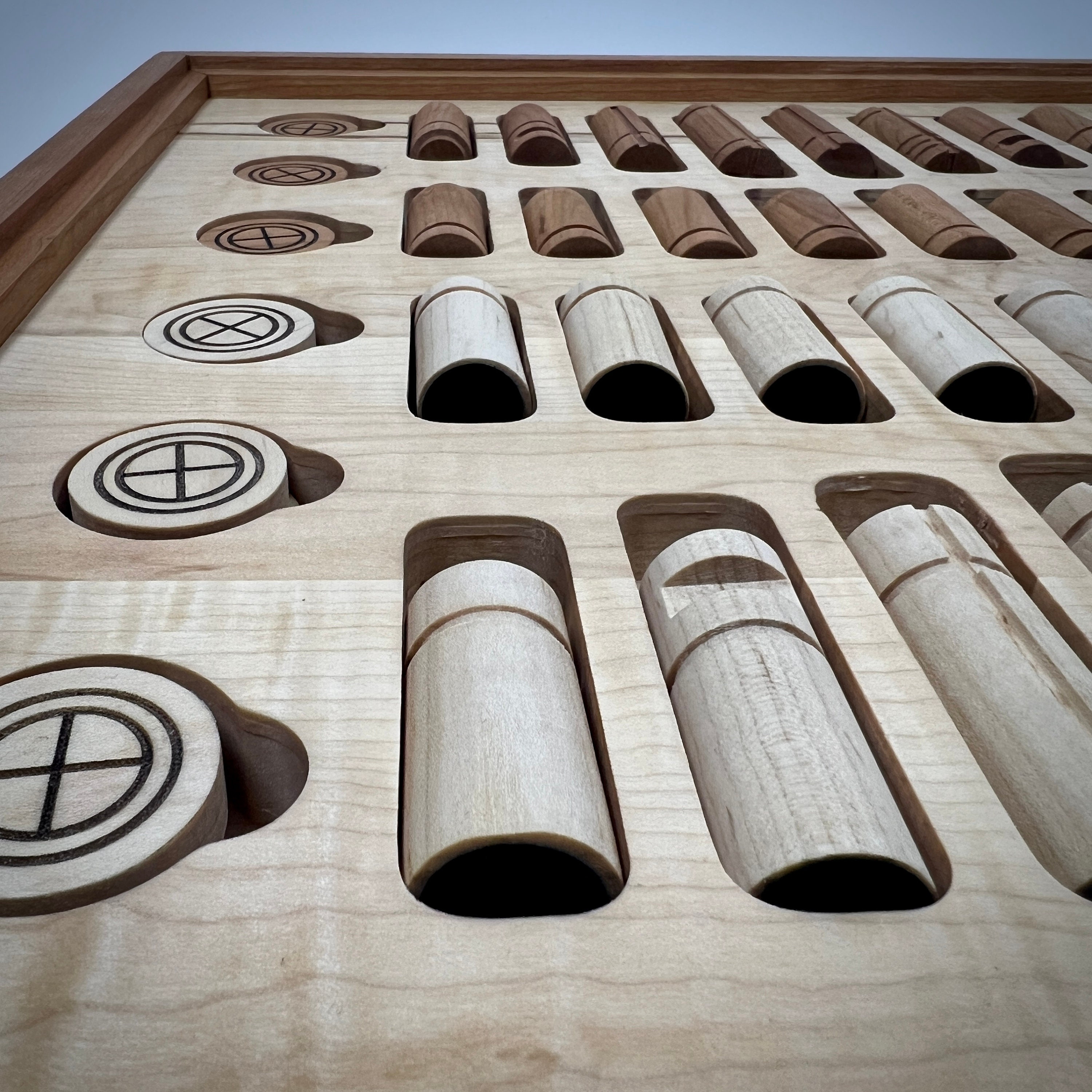 Handmade Wood Chess & Checkers Set - Etsy