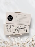 Editable Gift Certificate Template, Printable Gift Voucher, Editable Gift Certificate, Printable Gift Card, Small Business Supplies