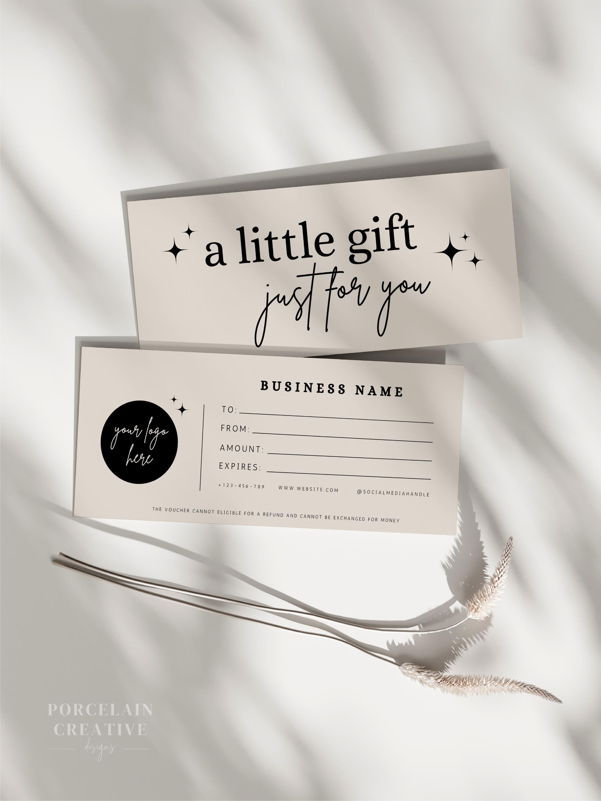 Editable Gift Certificate Template, Printable Gift Voucher, Editable ...