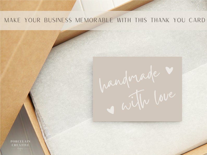 Minimalist Editable Business Thank You Card Thanks for Your Purchase ...