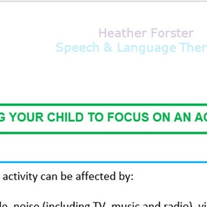 Activité d&#39;orthophonie et fiches d&#39;information pour aider à développer la communication de votre enfant : aider votre enfant à se concentrer sur une activité