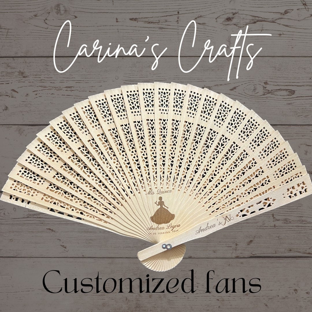 Custom Quinceañera Hand Fans Etsy